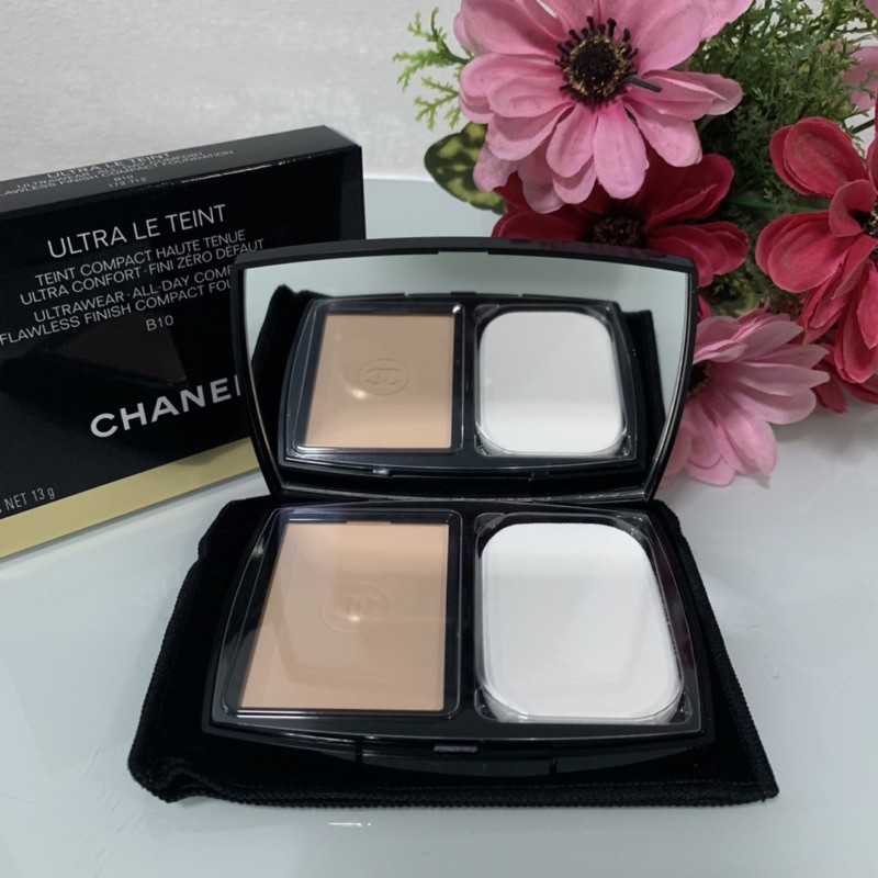 แท้💯 Chanel ultra le teint ultrawear all-day comfort flawless finish compact foundation แป้งผสมรองพื้น