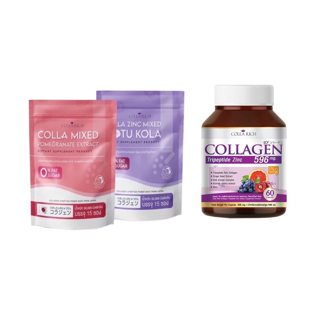 Colla Rich Collagen คอลล่าริช คอลลาเจน (ผลิตภัณฑ์อาหารเสริมคอลลาเจนไตร ...