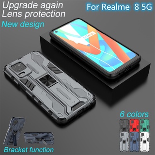 สำหรับ Realme 8 5G Realme8 เคสโทรศัพท์มือถือ เกราะแฟชั่นแบบแข็ง เคสกันกระแทก ฝาหลังแบบยึด