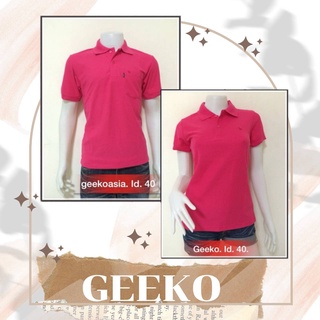 เสื้อโปโลกวาง Geeko แท้100% ชาย/หญิง ID40 สีชมพูเข้ม