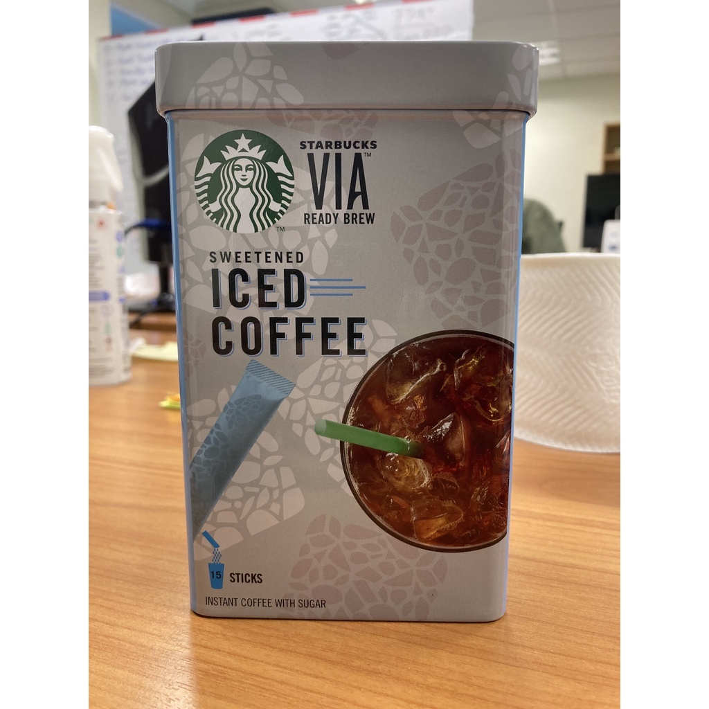 กล่องใส่ซองกาแฟ STARBUCKS VIA READY BREW SWEETENED ICED COFFEE