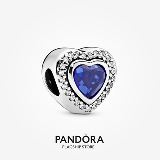 Pandora จี้รูปหัวใจ สีฟ้า ของขวัญวันเกิด สําหรับสุภาพสตรี p825