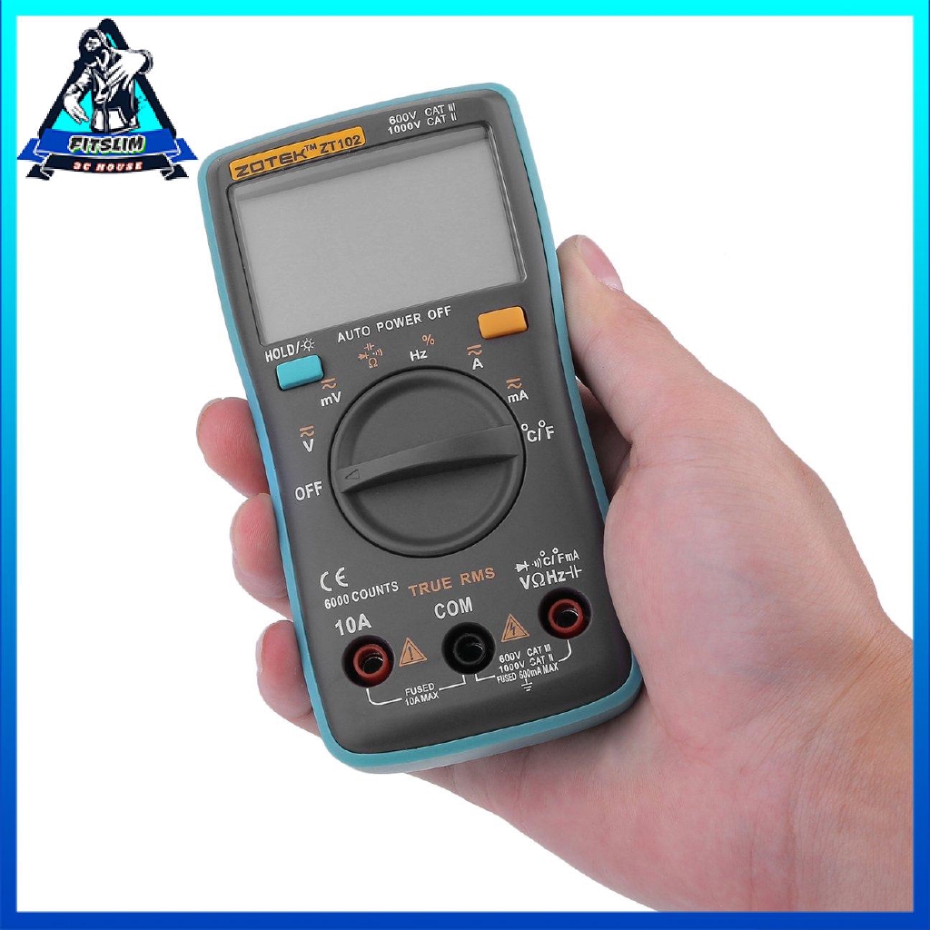 【สต็อกพร้อม】ZT102 Digital Multimeter 6000 Counts Backlight AC/DC Meter