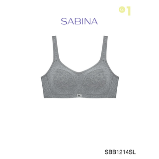 Sabina เสื้อชั้นใน Invisible Wire (ไม่มีโครง) รุ่น Sbn Sport รหัส SBB1214SL สีเทาอ่อน