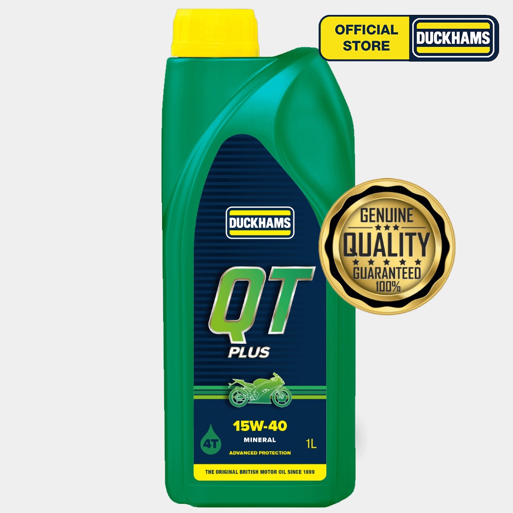 DUCKHAMS QT PLUS 15W-40 SN/MA2 (1 ลิตร) - MINERAL MOTORCYCLE ENGINE OIL 15W40 MA2
