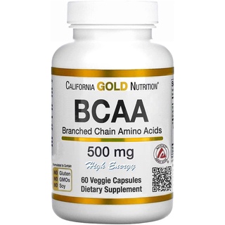 California Gold Nutrition®, BCAA (Branched Chain Amino Acids) 500 mg, 60 Veggie Caps