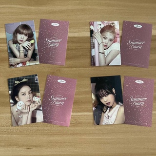 BLACKPINK LISA กล่องเก็บฤดูร้อน Blackpink2021 Summer Diary ที่มีทักษะการคืนค่าโฮมเมดการ์ด