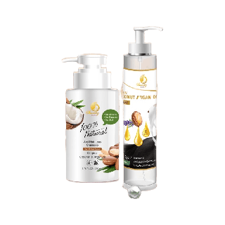 เซ็ตกลางAG (Argan Oil) ผมร่วง-ผมบาง หนังศรีษะปกติ สูตร1 [แชมพู+ออยล์สกัด]