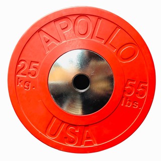 แผ่นน้ำหนัก Rubber Bumper APOLLO 25 KG U.S.A. สินค้ามีตำหนิ ราคาถูก