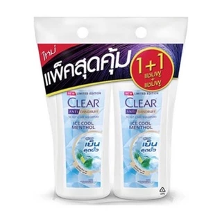 [1ขวด]/[แพ็คคู่] เคลียร์ปั้มแชมพูขจัดรังแค 350ml.(1+1)