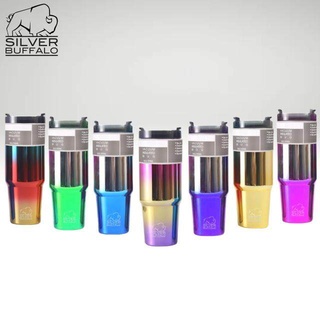 Silver Buffalo rainbow tumbler แก้วน้ำสแตนเลสเก็บอุหภูมิสีรุ้ง *คละสี*  แก้วเก็บความเย็น เก็บอุณหภูมิได้นาน แก้วน้ำพกพา