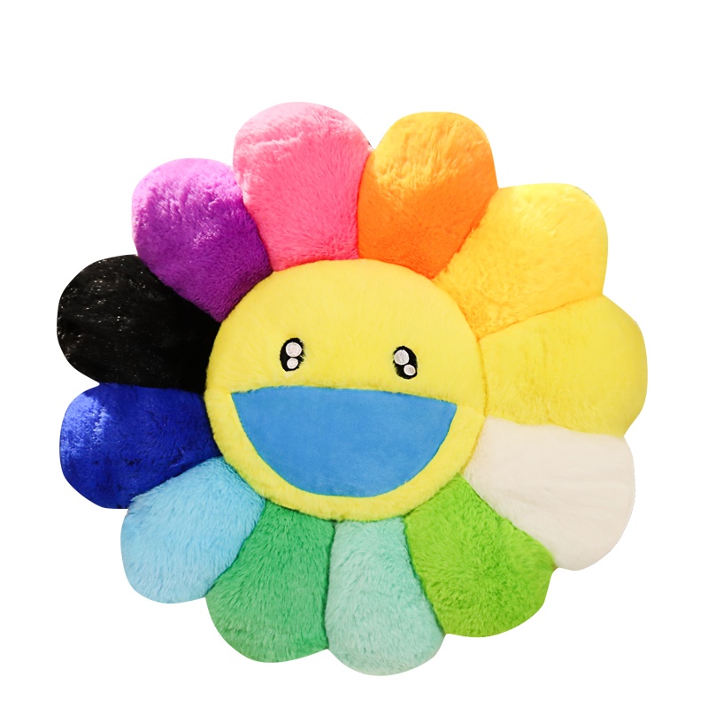 ㊣✅❡Takashi Murakami ประเทศญี่ปุ่น หมอนดอกทานตะวัน เบาะรองนั่งตุ๊กตา เหมาะสำหรับใช้ในห้องนอนในร่ม