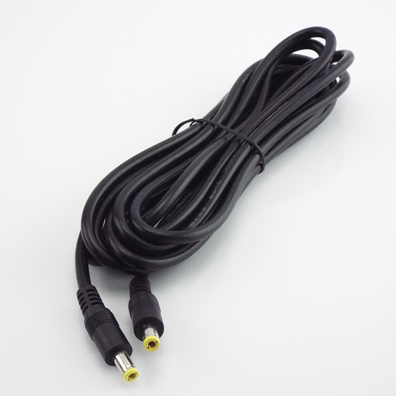 0.5 / 1.5 / 3M DC 12V 10A พาวเวอร์ซัพพลาย Splitter Male To Male เชื่อมต่อ 5.5 มม. X 2.5 มม. ปลั๊กอะแดปเตอร์ปลั๊กสายเคเบิ้ล