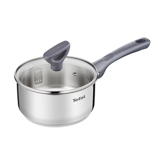 TEFAL หม้อด้ามสเตนเลส 16 ซม. พร้อมฝาแก้ว Daily Cook  รุ่น G7122274 ขนาด 17.6 x 33.7 x 11 ซม. สีเงิน