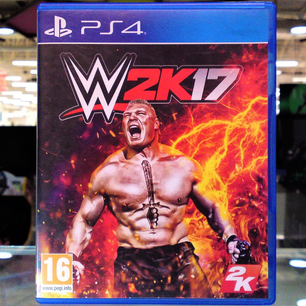 (Z2,EN) มือ2 WWE 2K17 แผ่นเกม PS4 แผ่นPS4 แผ่นเกมส์PS4 มือสอง มวยปล้ำ