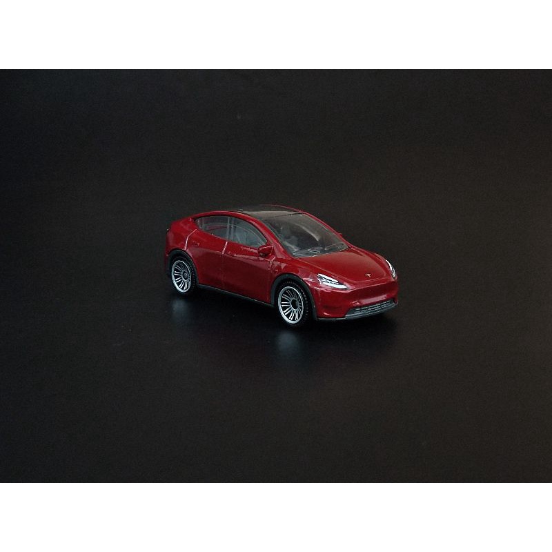 โมเดลรถ matchbox รุ่น Tesla model Y สีแดง
