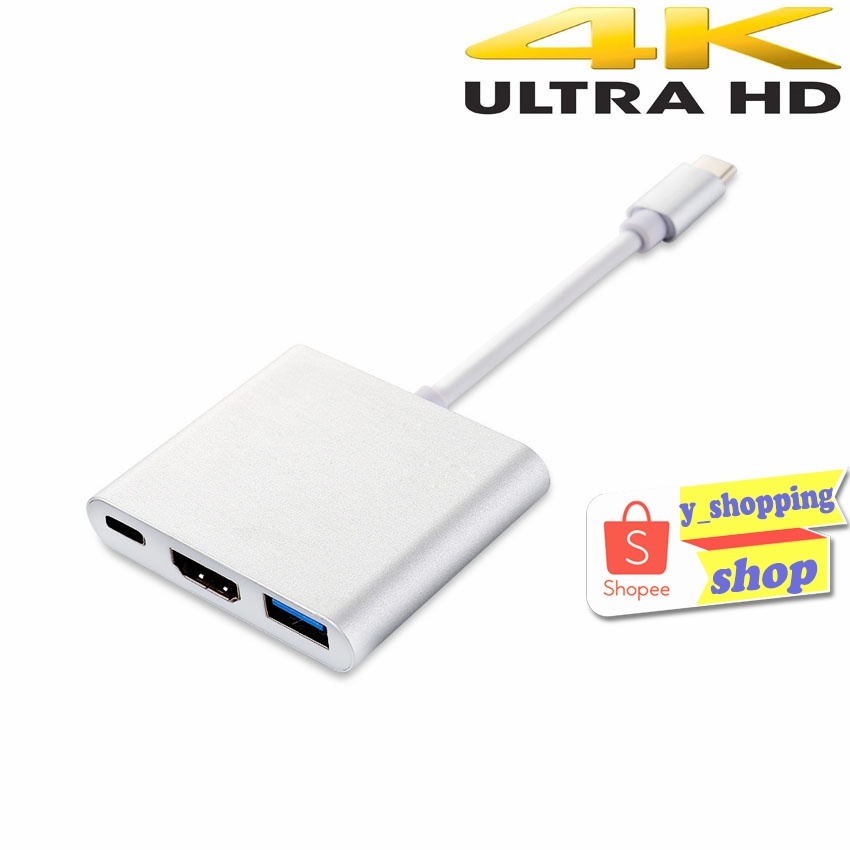 usb Type C 3.1 to HDTV  4k usb 3.0 and charging 3 in 1 converter