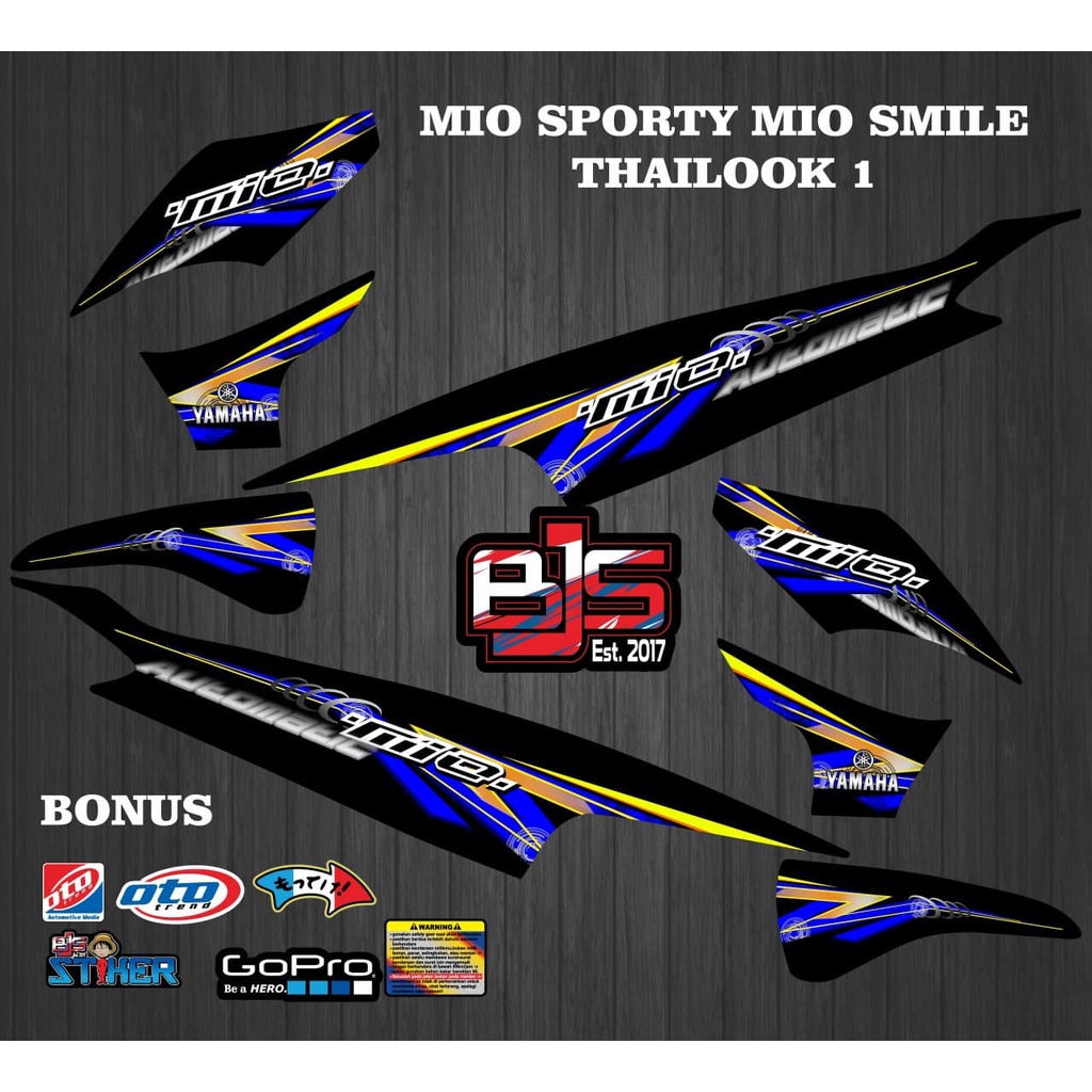Striping mio sporty mio smile - สติ๊กเกอร์รูปลอก mio sporty mio smile thailook 1