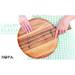 NT341 เขียงไม้กลมมีด้ามจับ ด้ามไม้ Cutting Board เขียงเล็ก เขียงกลาง เขียงมือจับ เขียงในครัว ถาดใส่ขนม มือจับ ไม้จามจุรี