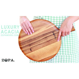 NT341 เขียงไม้กลมมีด้ามจับ ด้ามไม้ Cutting Board เขียงเล็ก เขียงกลาง เขียงมือจับ เขียงในครัว ถาดใส่ขนม มือจับ ไม้จามจุรี