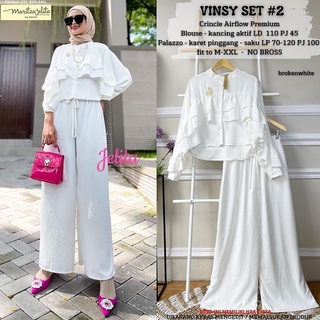 Vinsy Set 2 MOSCREPE Premium Material Can Be Top + Women Pants (ไม่รวม HIJAB) ชุดใหม่ล่าสุด 2022