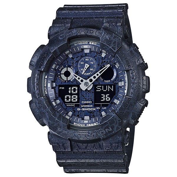 นาฬิกา Casio G-Shock Special color GA-100CG Cracked pattern series รุ่น GA-100CG-2A ของแท้ รับประกัน1ปี