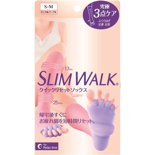 Direct from Japan Compression Socks SlimWalk Quick Reset Socks S-M Pink Purple Compression Socks for Home AskDoctors Calf Foot Toe