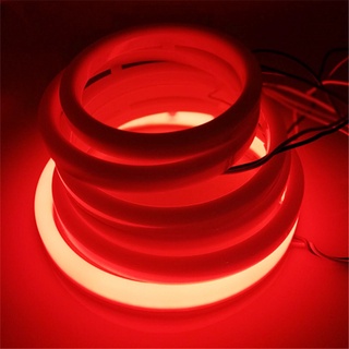 Hoping 2X RED angel eye 60 70 80 90 95 100 110 120MM Auto DRL headlight  halo ring led with cover Fog Light Motorcycle