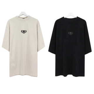 เสื้อยืดแขนสั้นลําลอง ผ้าฝ้าย ปักลาย Double B สไตล์สตรีท แฟชั่นสําหรับผู้ชาย และผู้หญิง