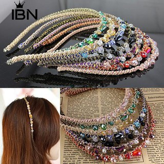 แถบคาดศีรษะ Rhinestone สตรีที่มีลักษณะไม่สม่ำเสมอ Barrette Hairpin Clip Hair Decor