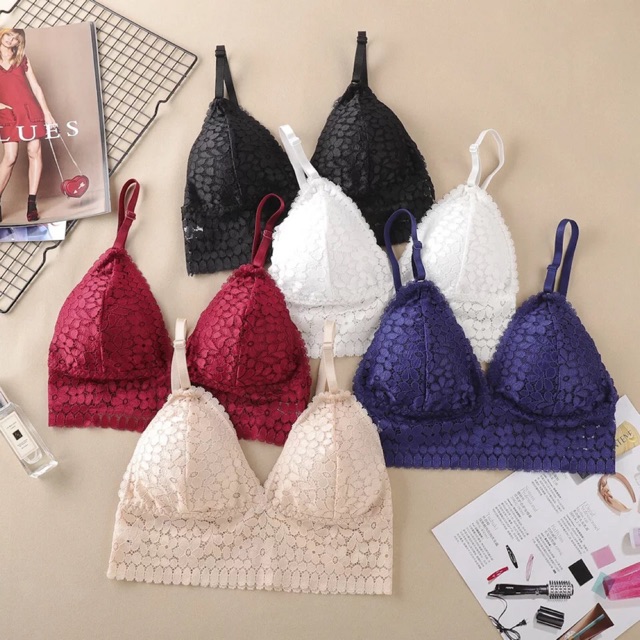 plus size white lace bra