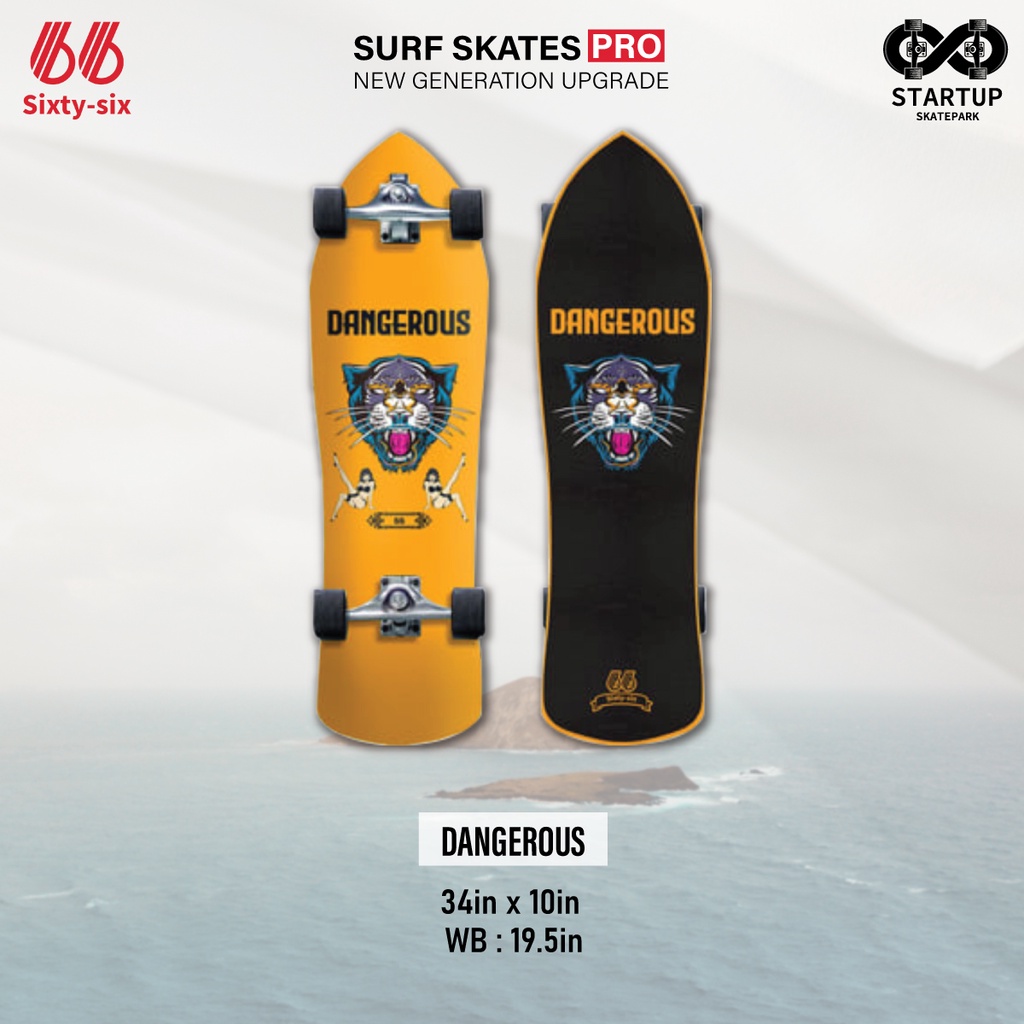 Sixty-Six Surfskate New Dangerous 34" New Model 2021