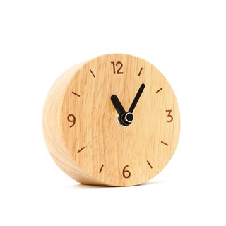 The Woods Tale นาฬิกาตั้งโต๊ะ นาฬิกาไม้ เดินเงียบ ROUND TABLE CLOCK จากไม้แท้ธรรมชาติ