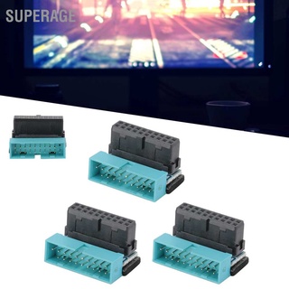 Superage อะแดปเตอร์เชื่อมต่อเมนบอร์ด 19Pin To 90 องศา Diy Usb3.0 3 ชิ้น