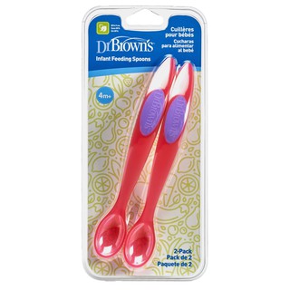 Dr.Browns : DRBTF200 ชุดช้อน Infant Feeding Spoon - Pink, 2pk.