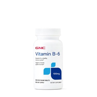 GNC Vitamin B6 100mg 100 Tablets Supports Immune System Function วิตามินบี 6 รองรับฟังก์ชั่นระบบภูมิคุ้มกัน