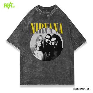 เสื้อยืดพิมพ์ลายแฟชั่น เสื้อยืด ขนาดใหญ่ พิมพ์ลาย Nirvana Homage