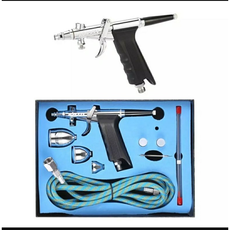 แอร์บรัช kmoon 2 หัวชุด 0.5 0.8 พร้อมเข็ม สินค้าพร้อมส่ง