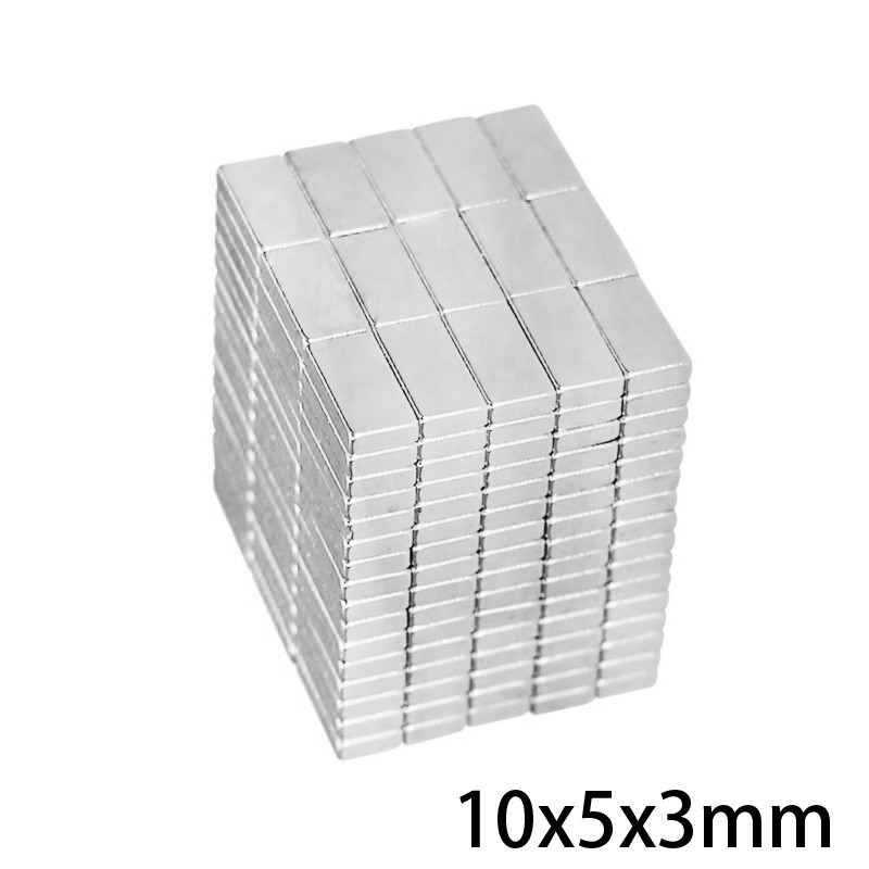 5/10ชิ้น แม่เหล็ก 10x5x3มิล Magnet Neodymium 10x5x3mm แม่เหล็กแรงสูง สี่เหลี่ยม 10*5*3mm แม่เหล็กนีโอไดเมียม 10*5*3มิล