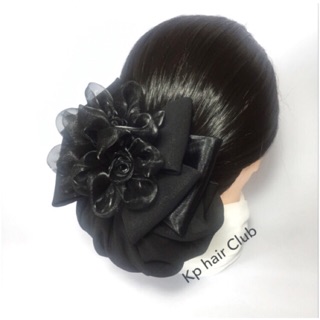 #bow#แฮร์พรีท#กิฟติดผม#โบว์ผูกผม#เนตติดผม#Snood net #bun