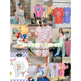 รวมเสื้อ oversize ผ่าข้าง&amp;รูดข้าง&amp;ทรงตรง Nothing house🏡🍰🍬