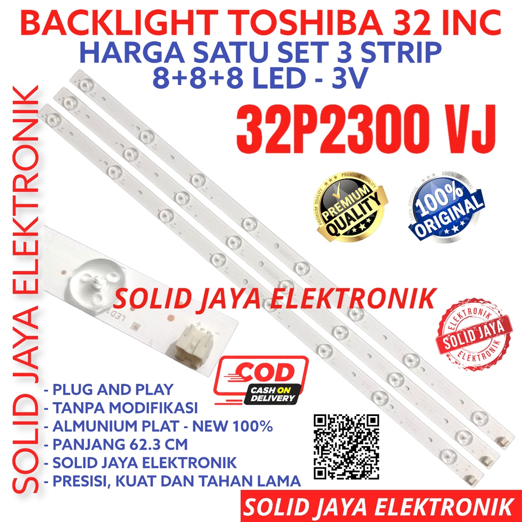 TOSHIBA BACKLIGHT 32P2300 VJ 32P2300VJ 32 P 2300 8K 3V BL LED TV LIGHT 8 ปุ่ม 3 VOLT 8K 3V BL TV