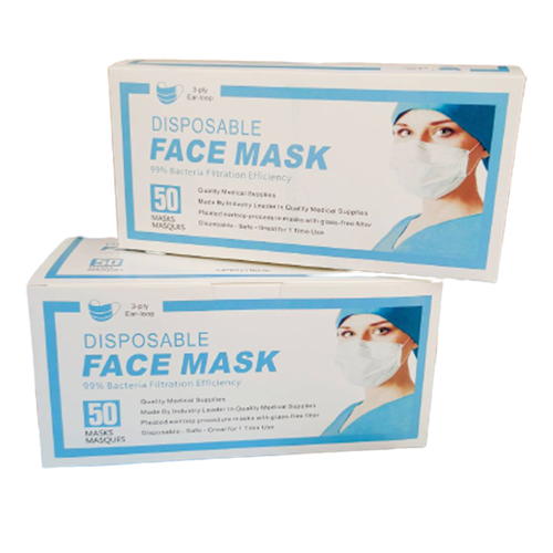 ใช้โค้ดลด 70฿ l Face Mask แมส หน้ากากอนามัย ผ้าปิดจมูกอนามัย (50ชิ้น/กล่อง)