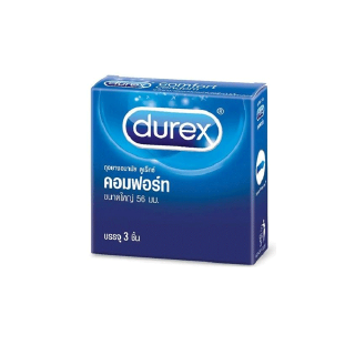 Durex ดูเร็กซ์ ถุงยางอนามัย คอมฟอร์ท 3 ชิ้น 1 กล่อง