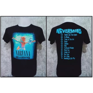 เสื้อวงคอกลม สกรีนลาย NIRVANA หน้าหลัง