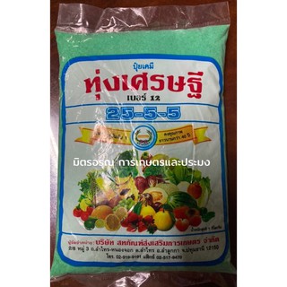 ปุ๋ยเคมีเกล็ดผง ทุ่งเศรษฐี 25-5-5 ขนาด 1 กิโลกรัม