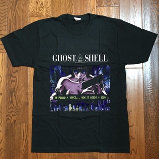 round neck 100% cotton t-shirt Ghost In The street fashions Shell Vintage 80S Manga Windshield Animeusa Mens pure cotto