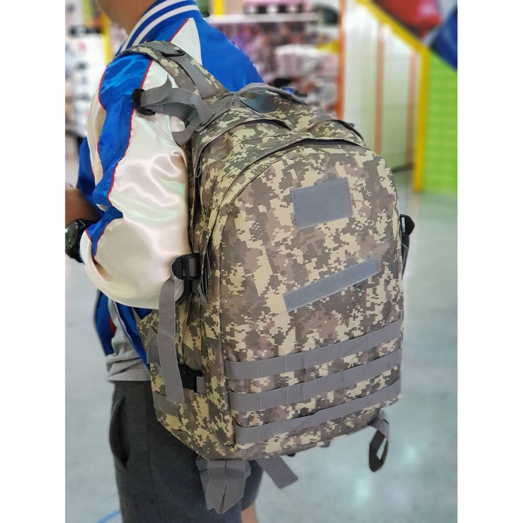 กระเป๋า PUBG เป้สะพายลายทหาร สีเทา เท่ๆ สวยๆ แฟชั่น