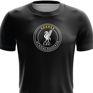เสื้อยืด ลาย Liverpool FC แบบแห้งเร็ว ไซซ์ XS - 7XL (ดีไซน์ 6 ดาว 1)