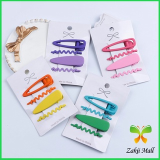 Zakii Mall กิ๊บติดผม น่ารักสีลูกกวาด เซตสีด้าน hair clip